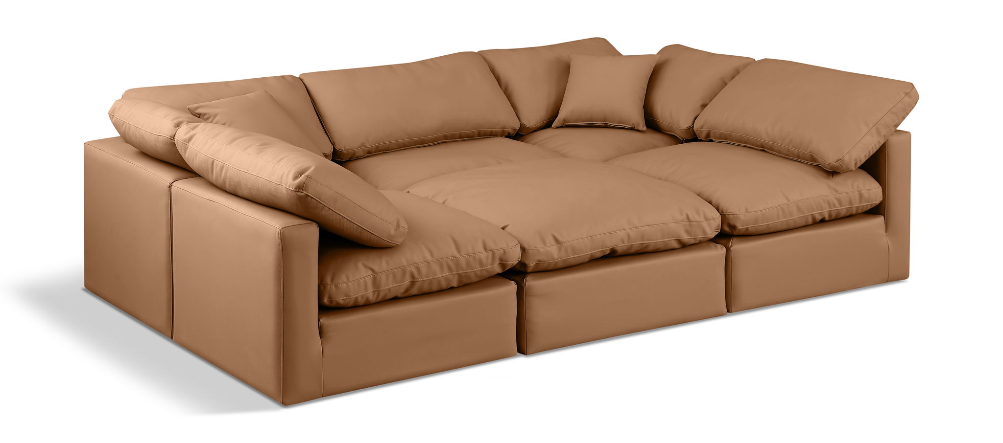 Indulge - Faux Leather 6 Piece Modular Sectional - Urban Living Furniture (Los Angeles, CA)