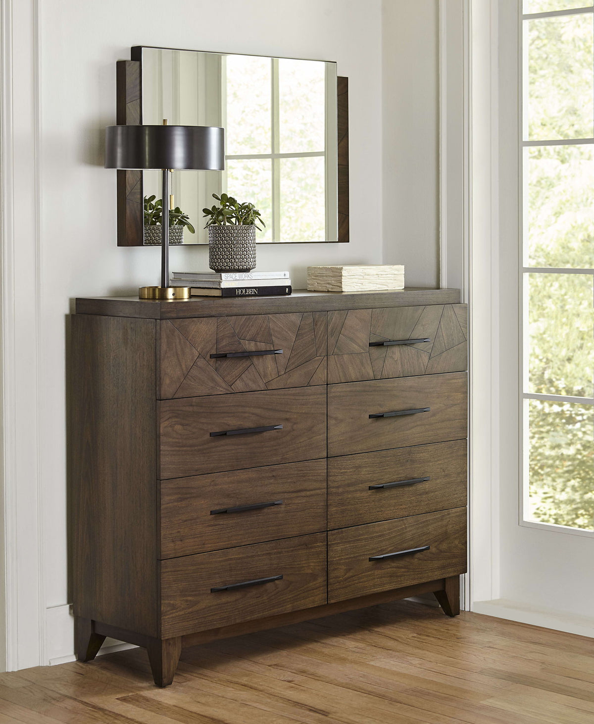 Broderick - Chesser Mirror - Wild Oats Brown