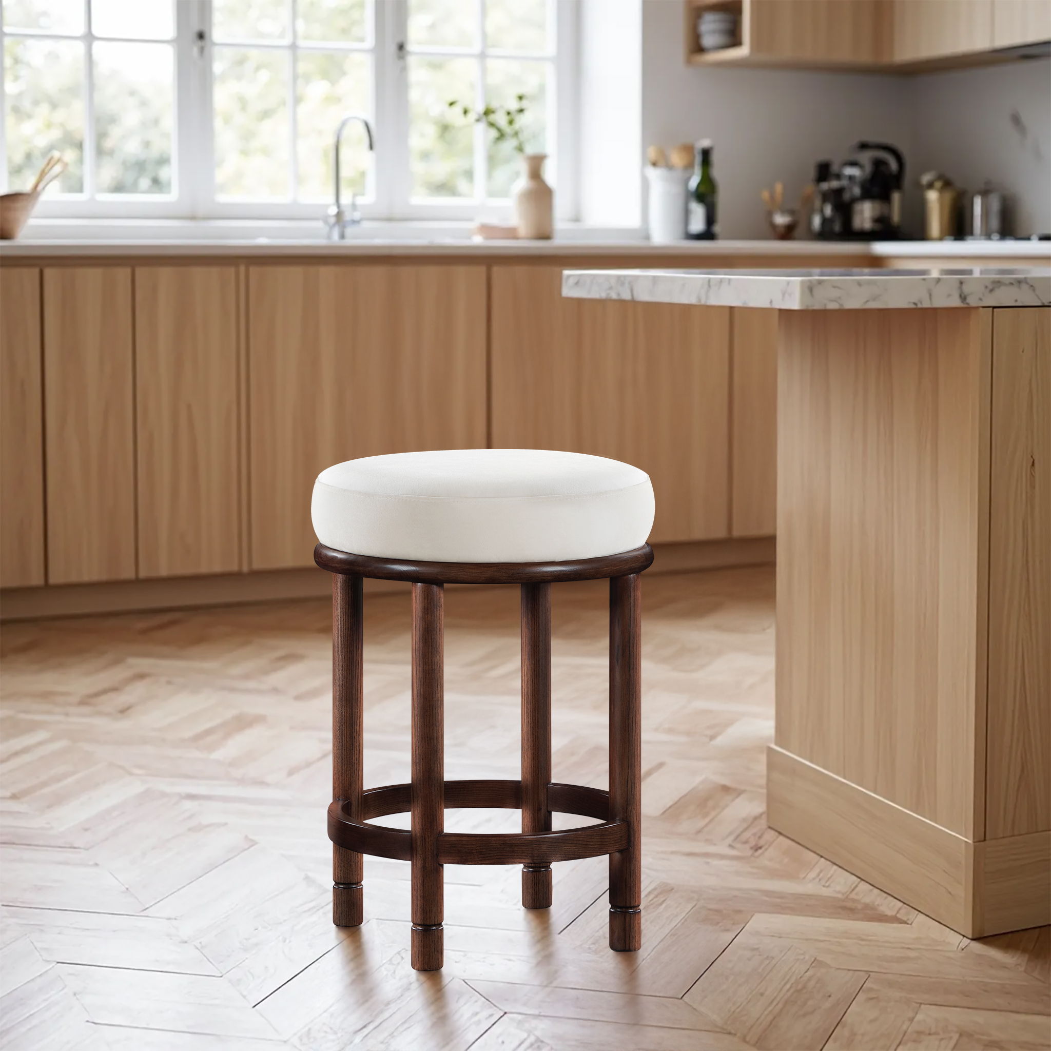 Monette - Counter Stool With Brown Base - Urban Living Furniture (Los Angeles, CA)
