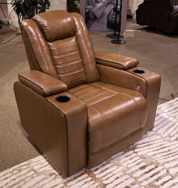 Gruaro - Power Recliner With Adjustable Headrest - Amber - Urban Living Furniture (Los Angeles, CA)