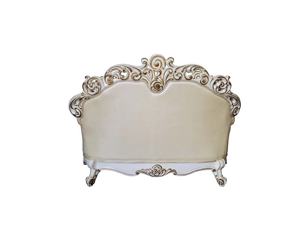 Vendom - Loveseat - Champagne PU & Antique Pearl Finsih - Urban Living Furniture (Los Angeles, CA)