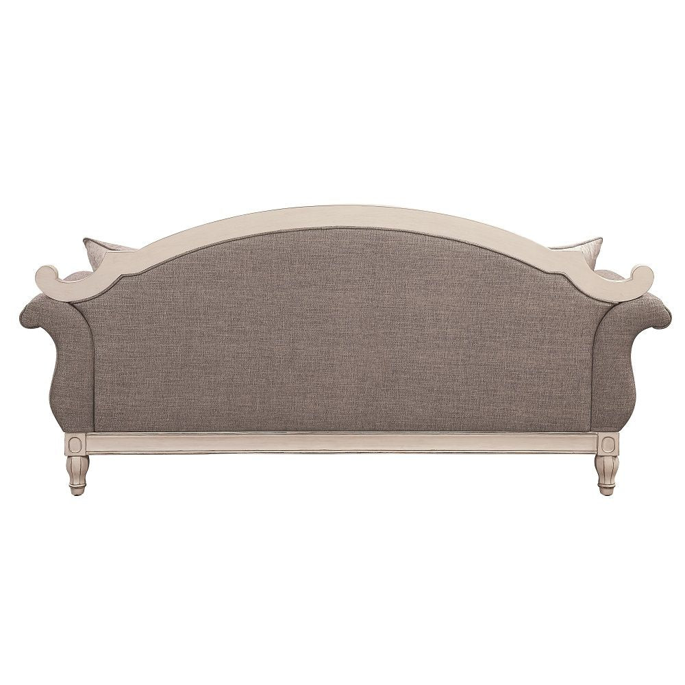 Florian - Sofa With 4 Pillows - Gray Fabric & Antique White - Urban Living Furniture (Los Angeles, CA)