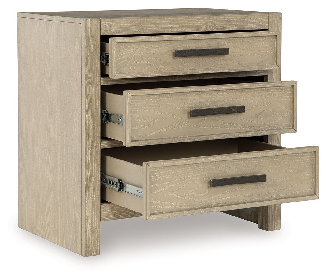 Calmoro - Three Drawer Night Stand - Gray - Urban Living Furniture (Los Angeles, CA)