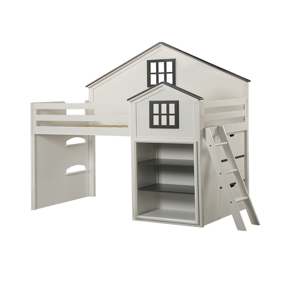 Ratana - Loft Bed - Gray & White - Urban Living Furniture (Los Angeles, CA)