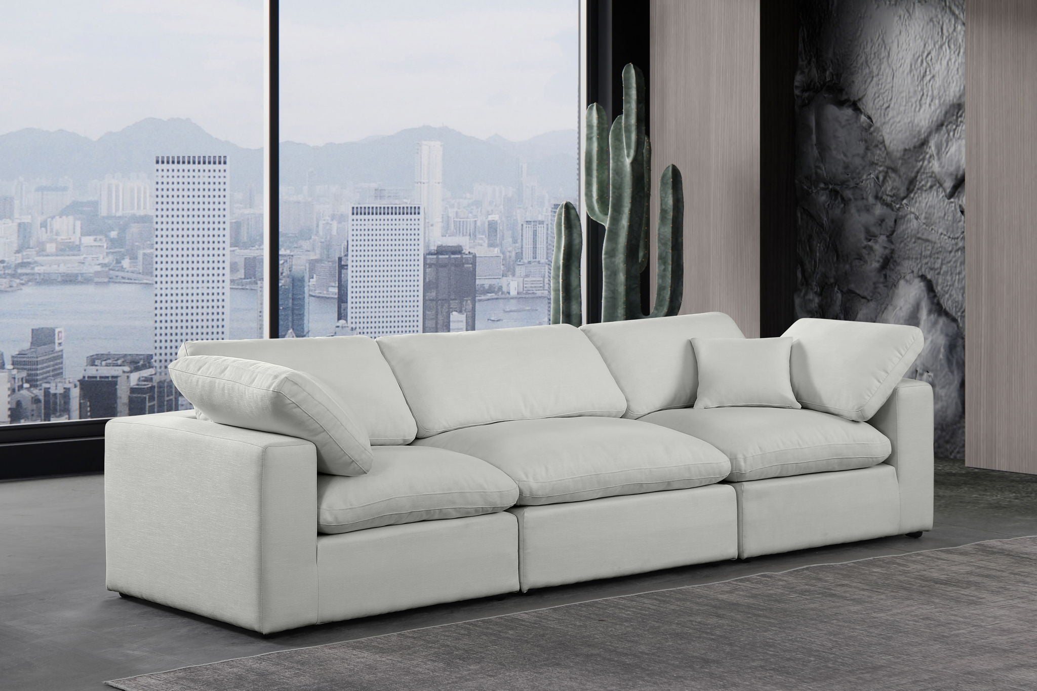 Comfy - Linen Modular Sofa 3 Seats - Urban Living Furniture (Los Angeles, CA)