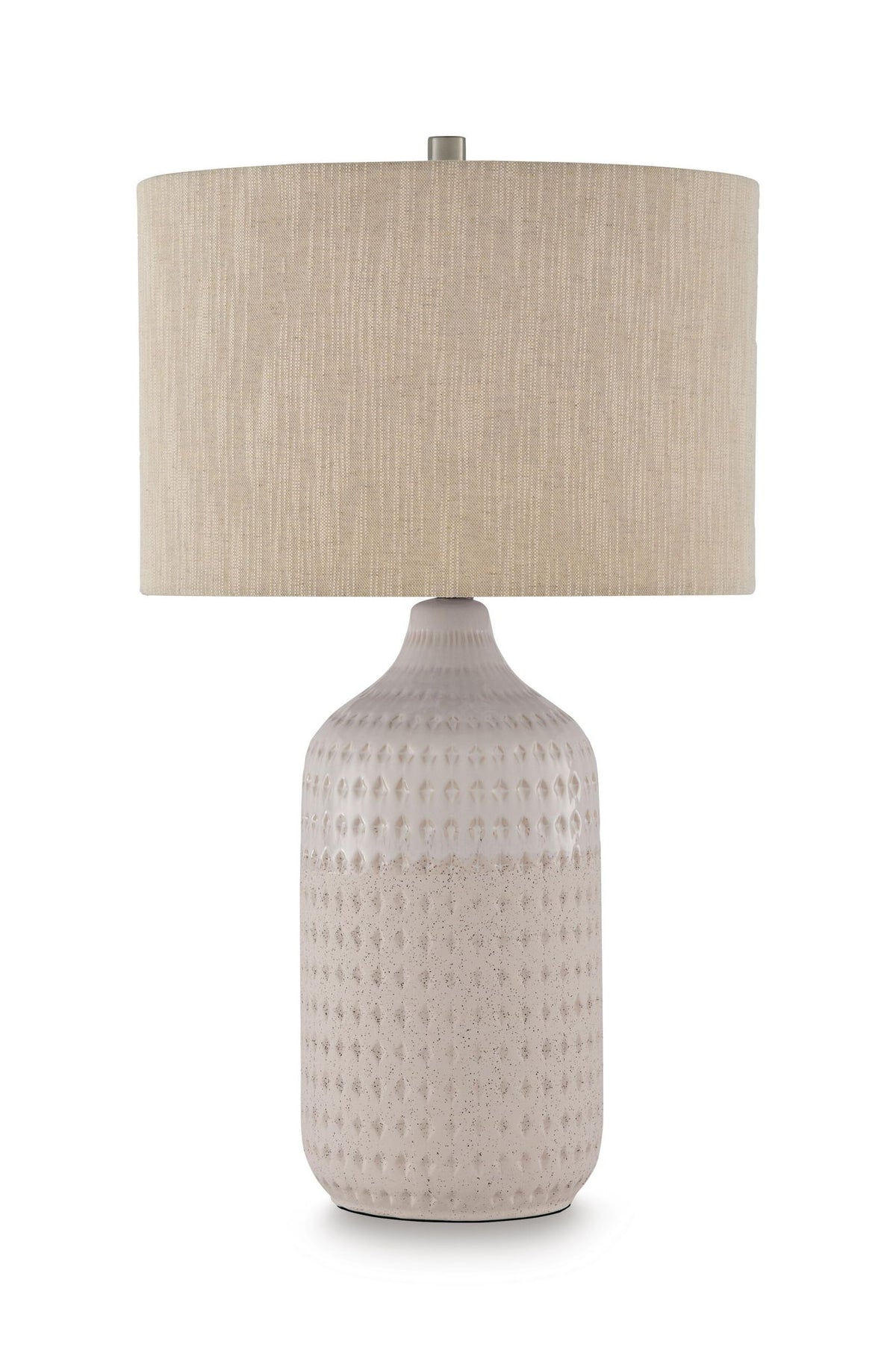 Capwich - Ceramic Table Lamp - Beige / White