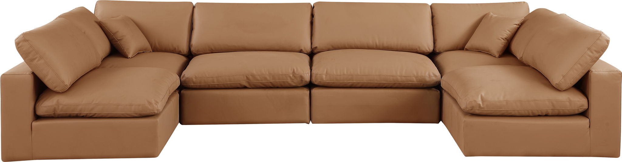 Comfy - 6 Piece Faux Leather Modular Armless Sectional - Urban Living Furniture (Los Angeles, CA)