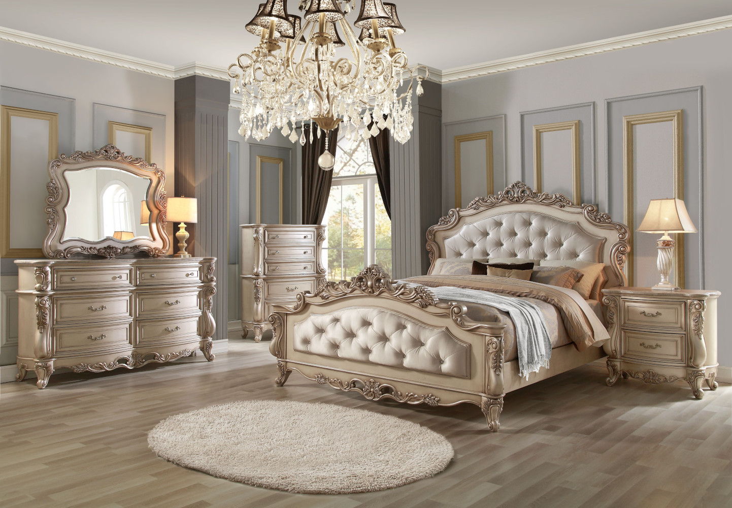 Gorsedd - Mirror - Golden Ivory - Urban Living Furniture (Los Angeles, CA)