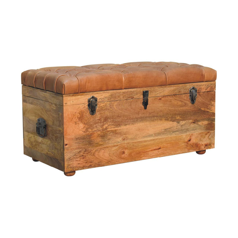Buffalo - Leather Storage Trunk
