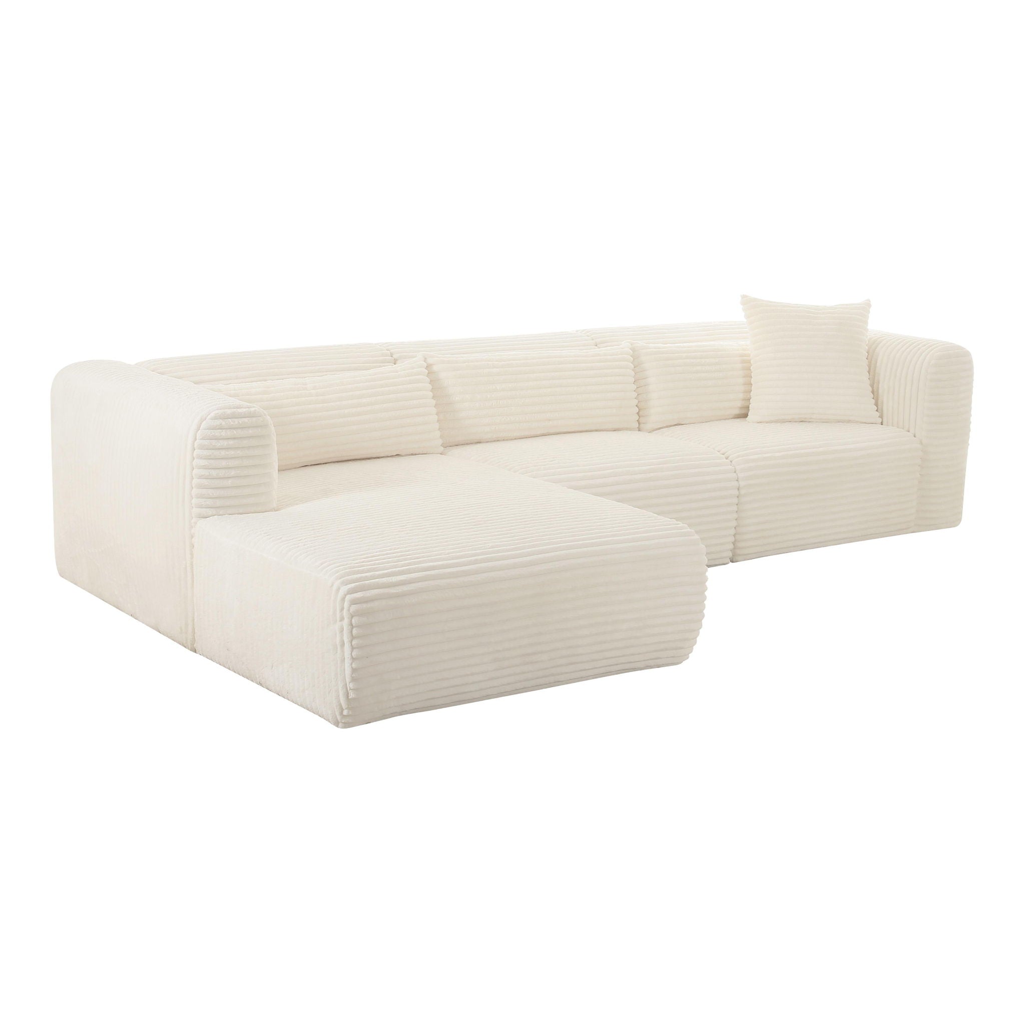 Tarra - Fluffy Oversized Corduroy Modular Sectional - Urban Living Furniture (Los Angeles, CA)