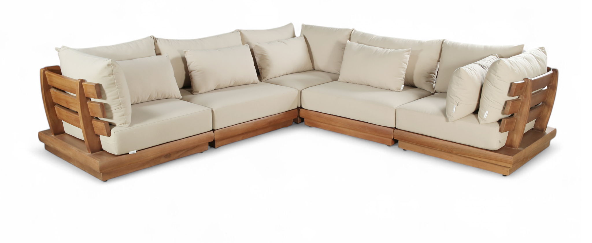 Mirella - 5 Piece Water Resistant Fabric Upholstered Outdoor Patio Modular Sectional - Urban Living Furniture (Los Angeles, CA)
