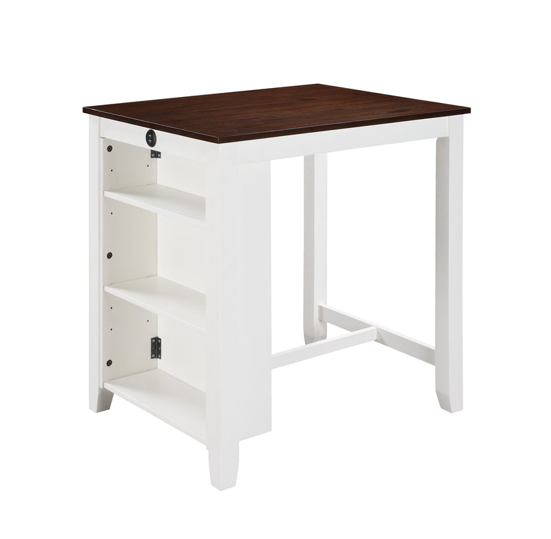 Graham - 3 Piece Small Space Counter Height Dining Table With Shelves And 2 Chairs (Set of 3) - Urban Living Furniture (Los Angeles, CA)