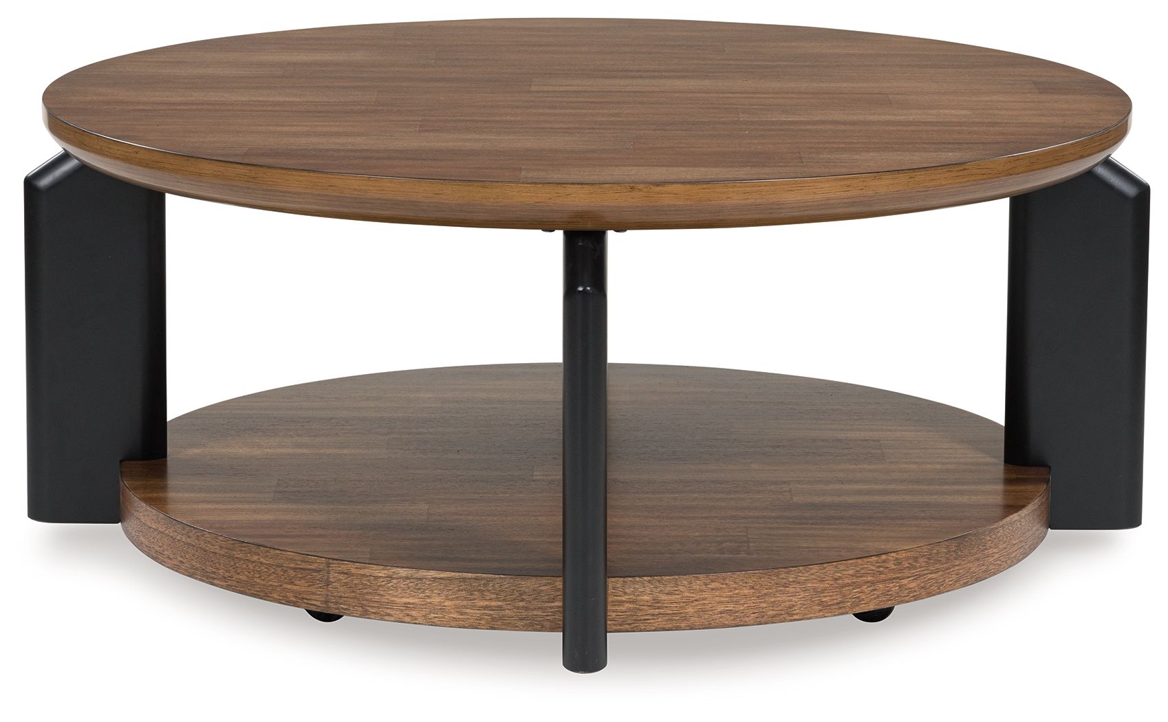Kraeburn - Brown / Black - Round Cocktail Table - Urban Living Furniture (Los Angeles, CA)