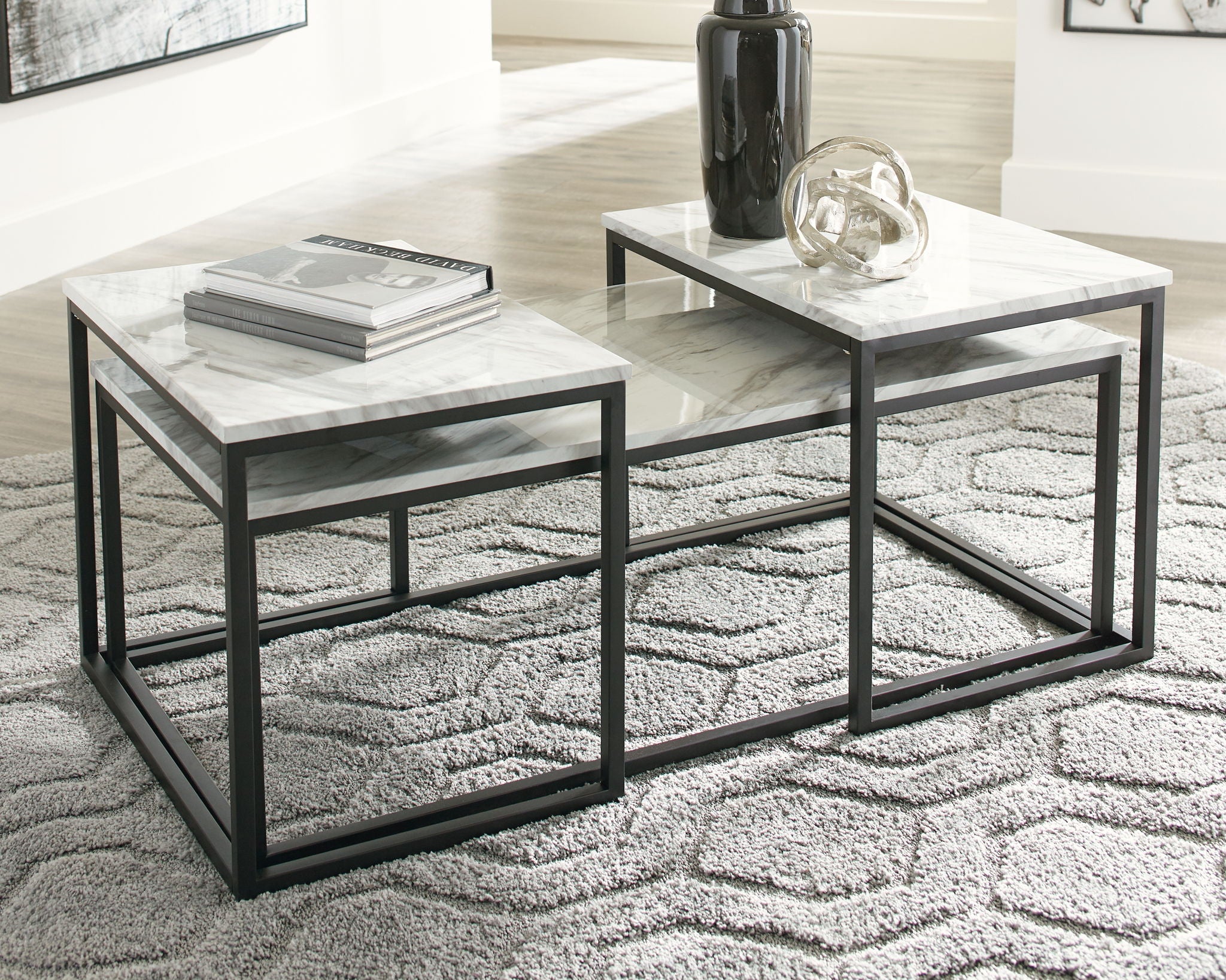 Donnesta - Occasional Table Set (Set of 3) - Gray / Black - Urban Living Furniture (Los Angeles, CA)