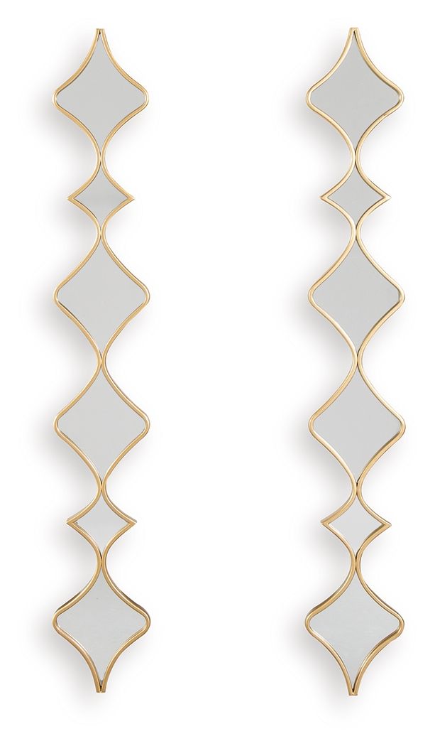 Harriswood - Gold Finish - Accent Mirror Set (Set of 2) - Urban Living Furniture (Los Angeles, CA)