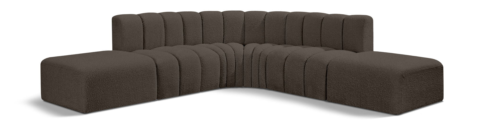 Arc - Boucle Fabric 6 Piece Corner Modular Sofa - Urban Living Furniture (Los Angeles, CA)