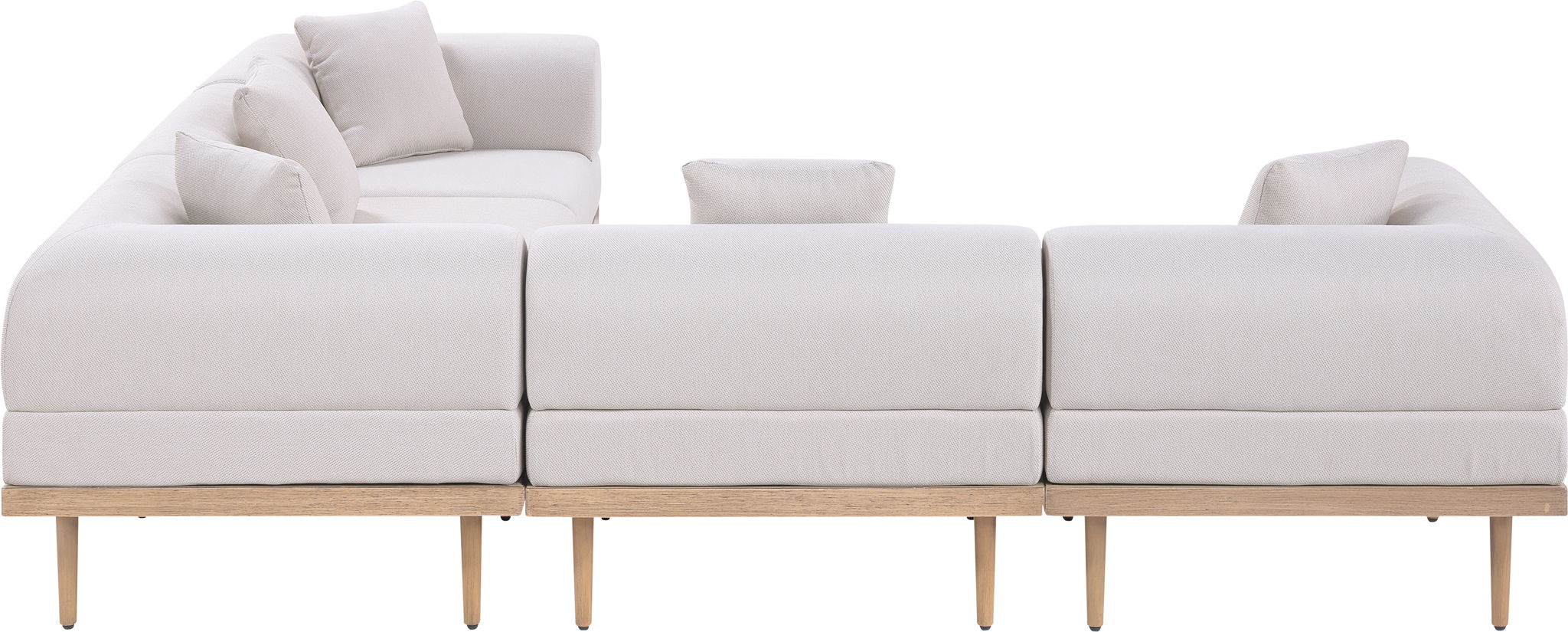 Laguna - 5 Piece 106.5" Upholstered Outdoor Patio Modular Sectional - Urban Living Furniture (Los Angeles, CA)