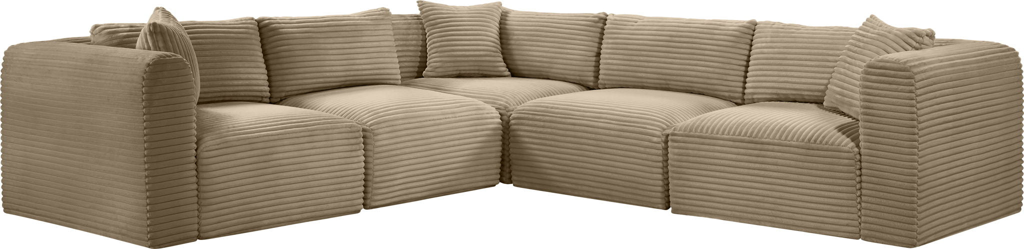 Shaggy - Fabric 5 Piece Modular Corner Sectional - Urban Living Furniture (Los Angeles, CA)