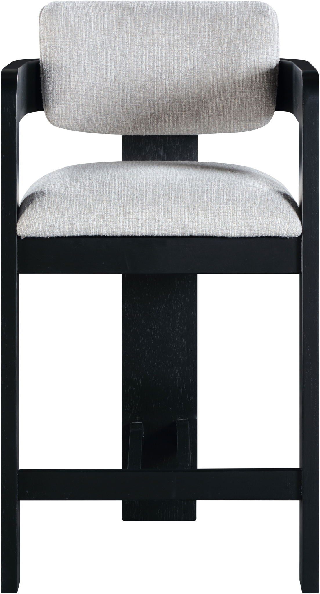 Sacha - Linen Stool With Black Base - Urban Living Furniture (Los Angeles, CA)