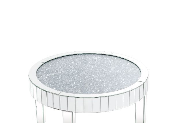 Noralie - 32" Round Coffee Table - Mirrored & Faux Diamonds - Urban Living Furniture (Los Angeles, CA)