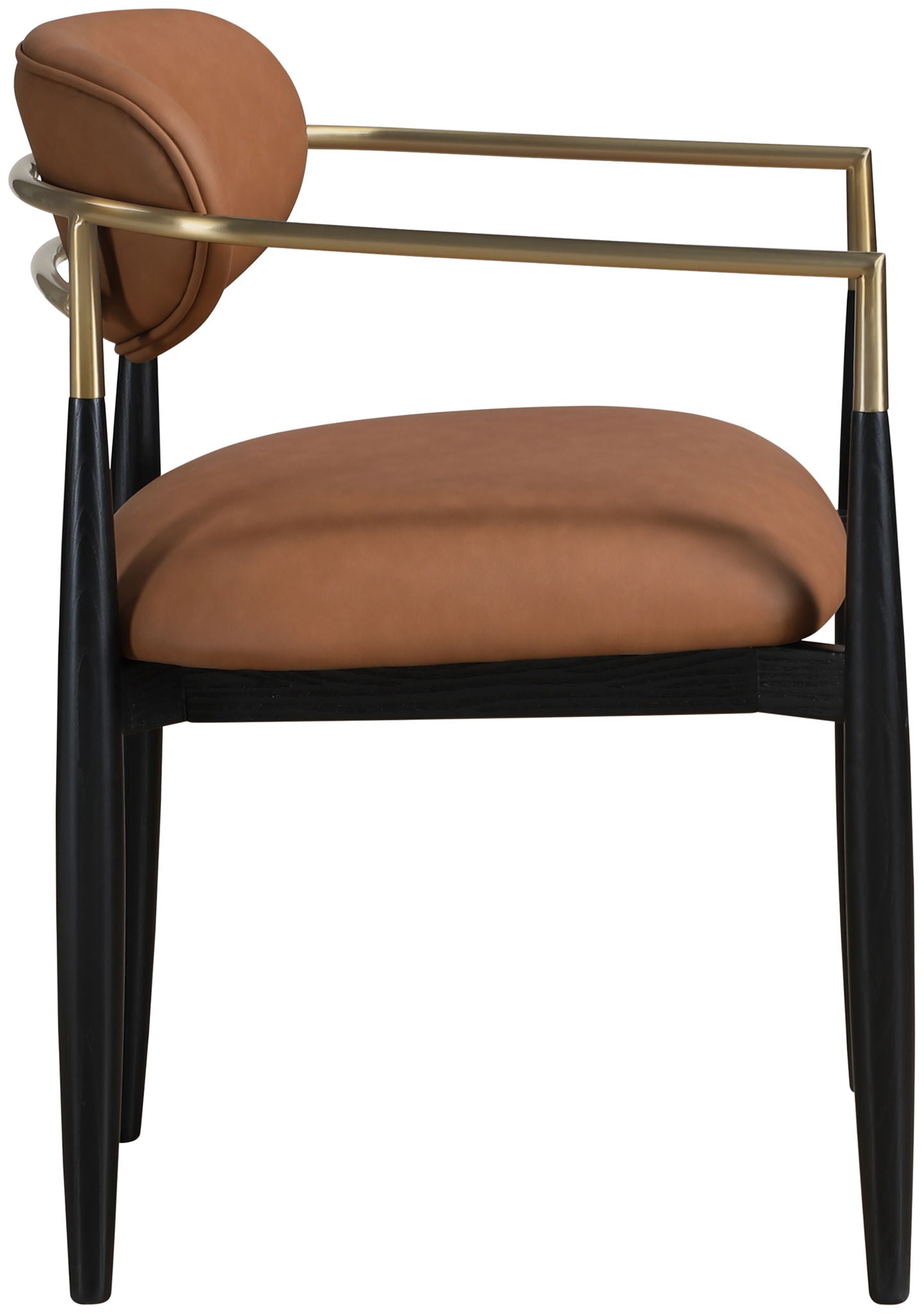 Riccio - Faux Leather Dining Arm Chair (Set of 2) - Black And Gold Frame - Urban Living Furniture (Los Angeles, CA)