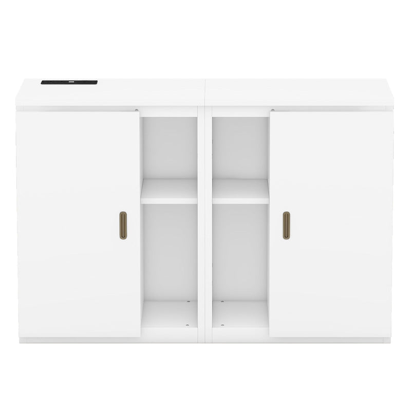Murphy Bed With Shelves, Cabinets And USB Ports
