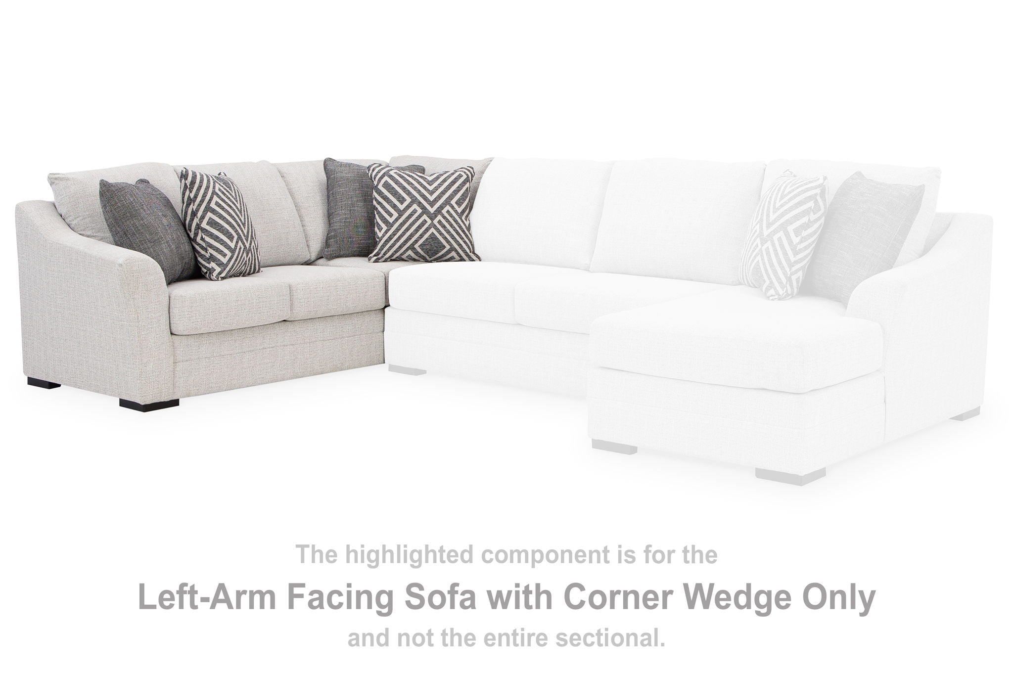 Koralynn - Stone - Laf Sofa with Corner Wedge - Urban Living Furniture (Los Angeles, CA)