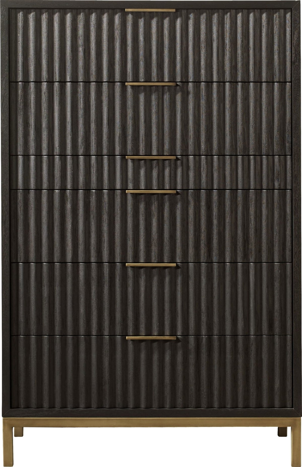 Kentfield - Solid Wood Six Drawer Chest - Black Drifted Oak (2024)