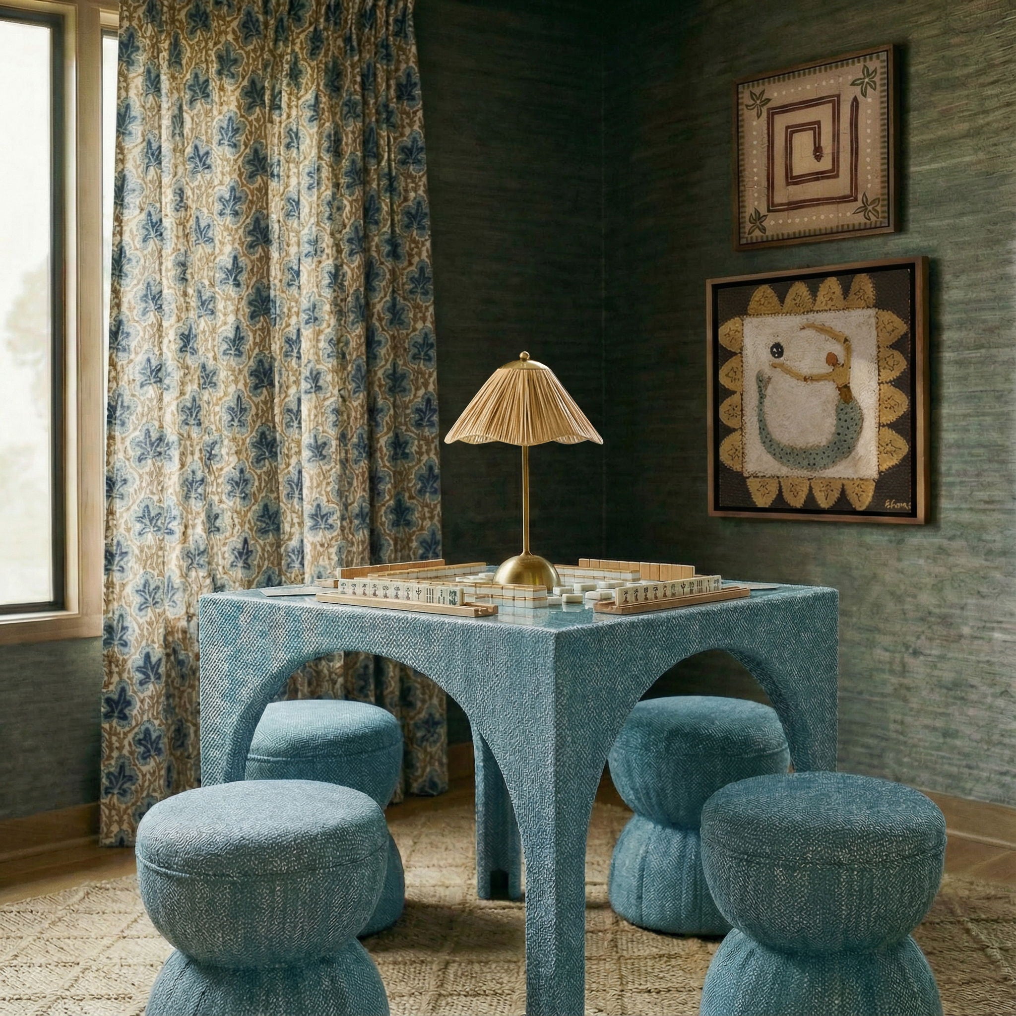 Tomlin - Game Table And Ottoman Set