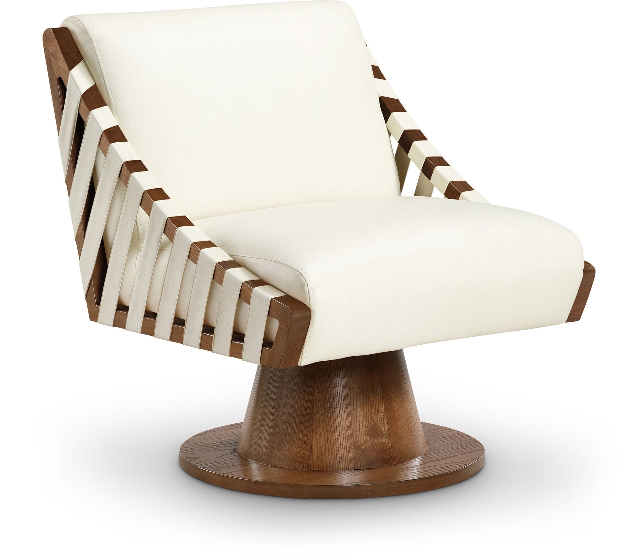 Millwin - Swivel Accent Chair With Brown Base - Urban Living Furniture (Los Angeles, CA)