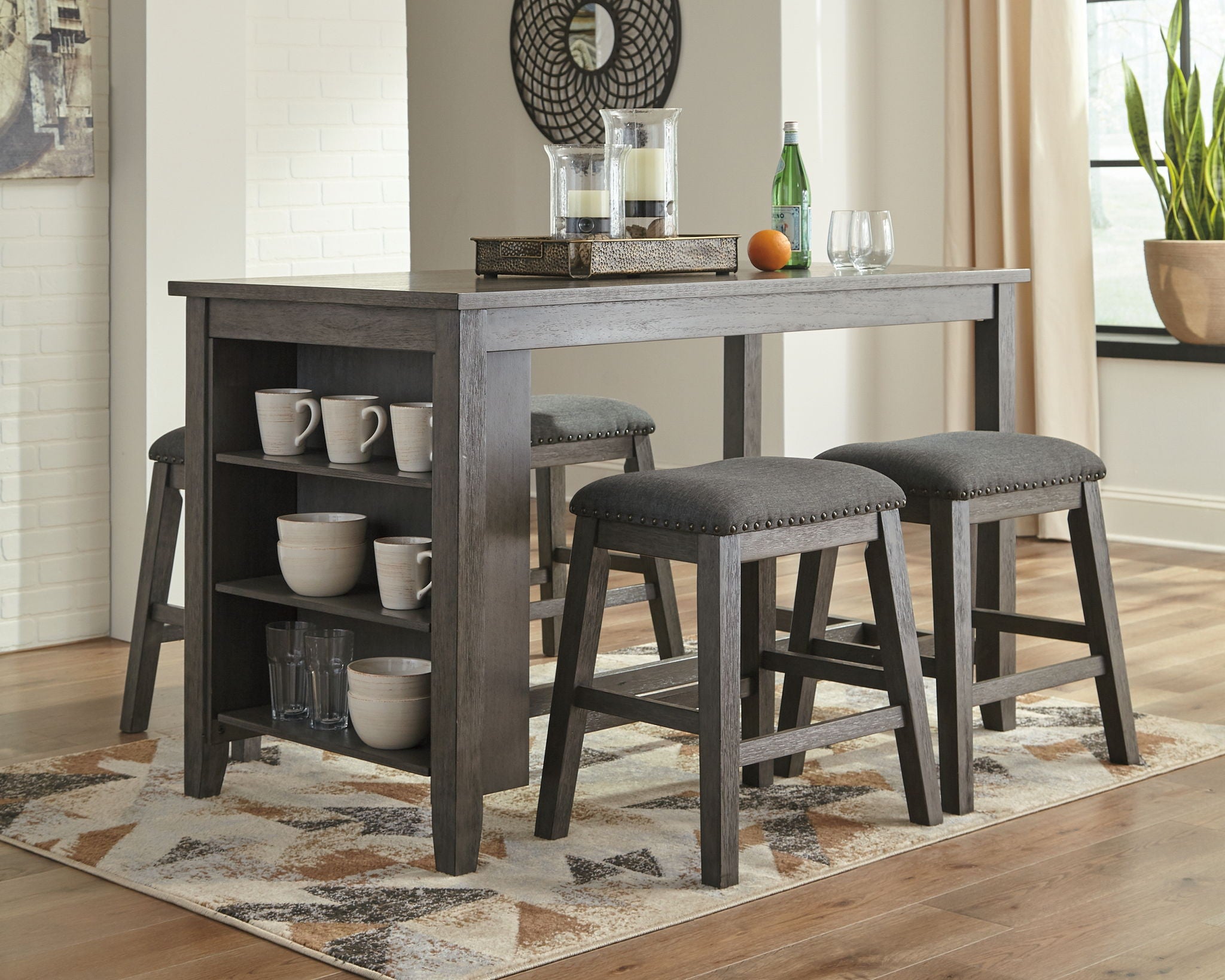 Caitbrook - Gray - Rectangular Dining Room Counter Table - Urban Living Furniture (Los Angeles, CA)
