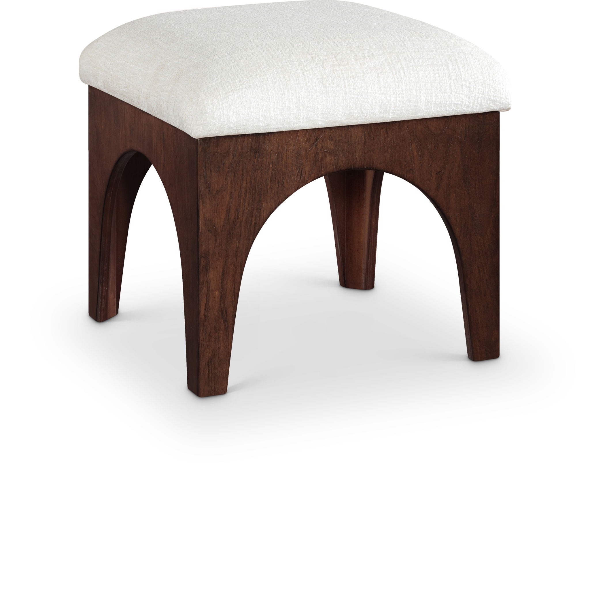 Lawson - Chenille Fabric Upholstered Ottoman - Walnut Base - Urban Living Furniture (Los Angeles, CA)