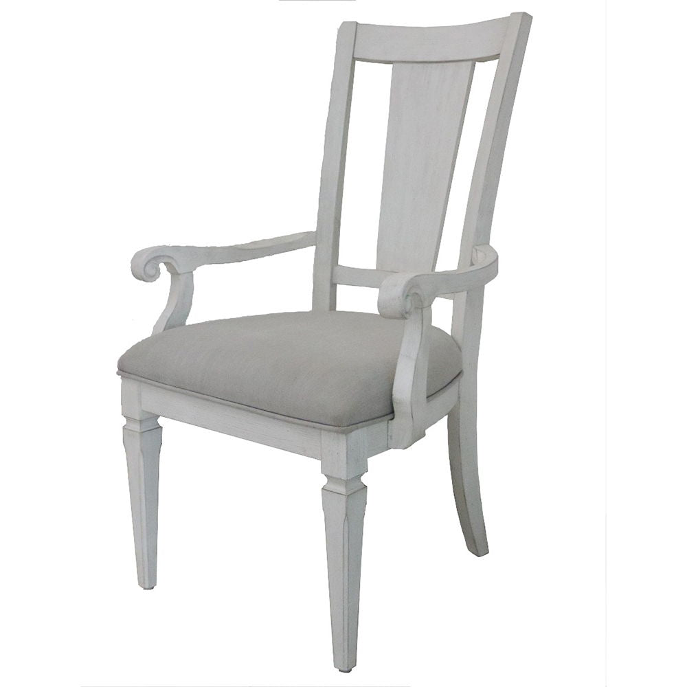 Katia - Arm Chair (Set of 2) - Light Gray Linen & Weathered White - Urban Living Furniture (Los Angeles, CA)