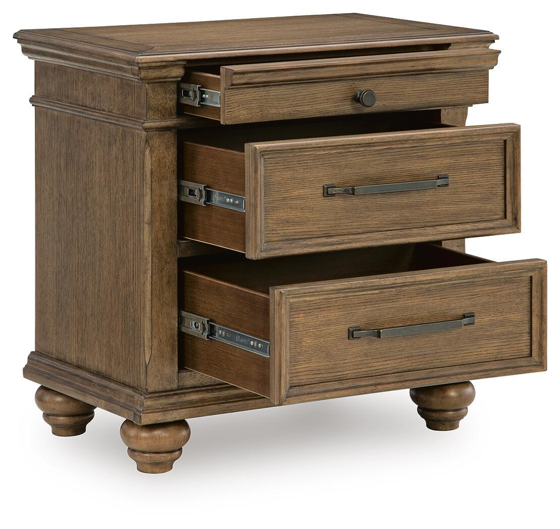 Karallin - Three Drawer Night Stand - Medium Brown - Urban Living Furniture (Los Angeles, CA)
