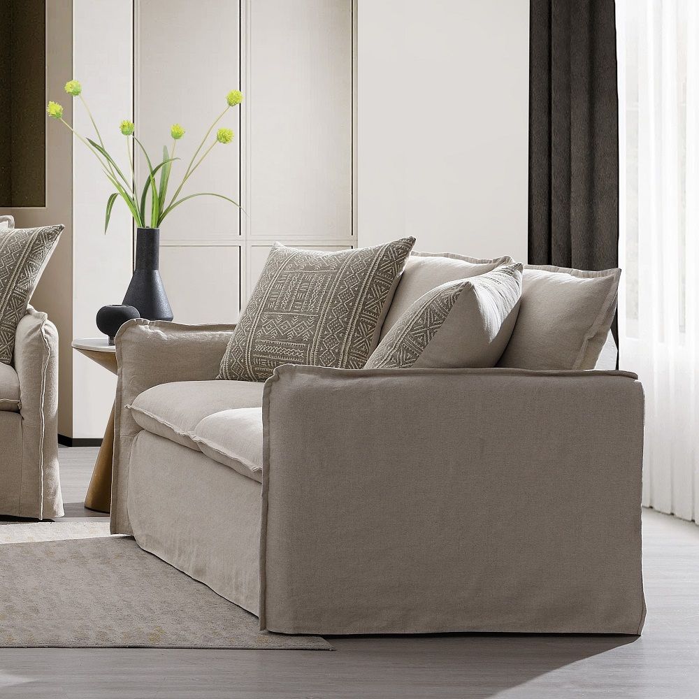 Upendo - Loveseat With 2 Pillows - Beige - Urban Living Furniture (Los Angeles, CA)