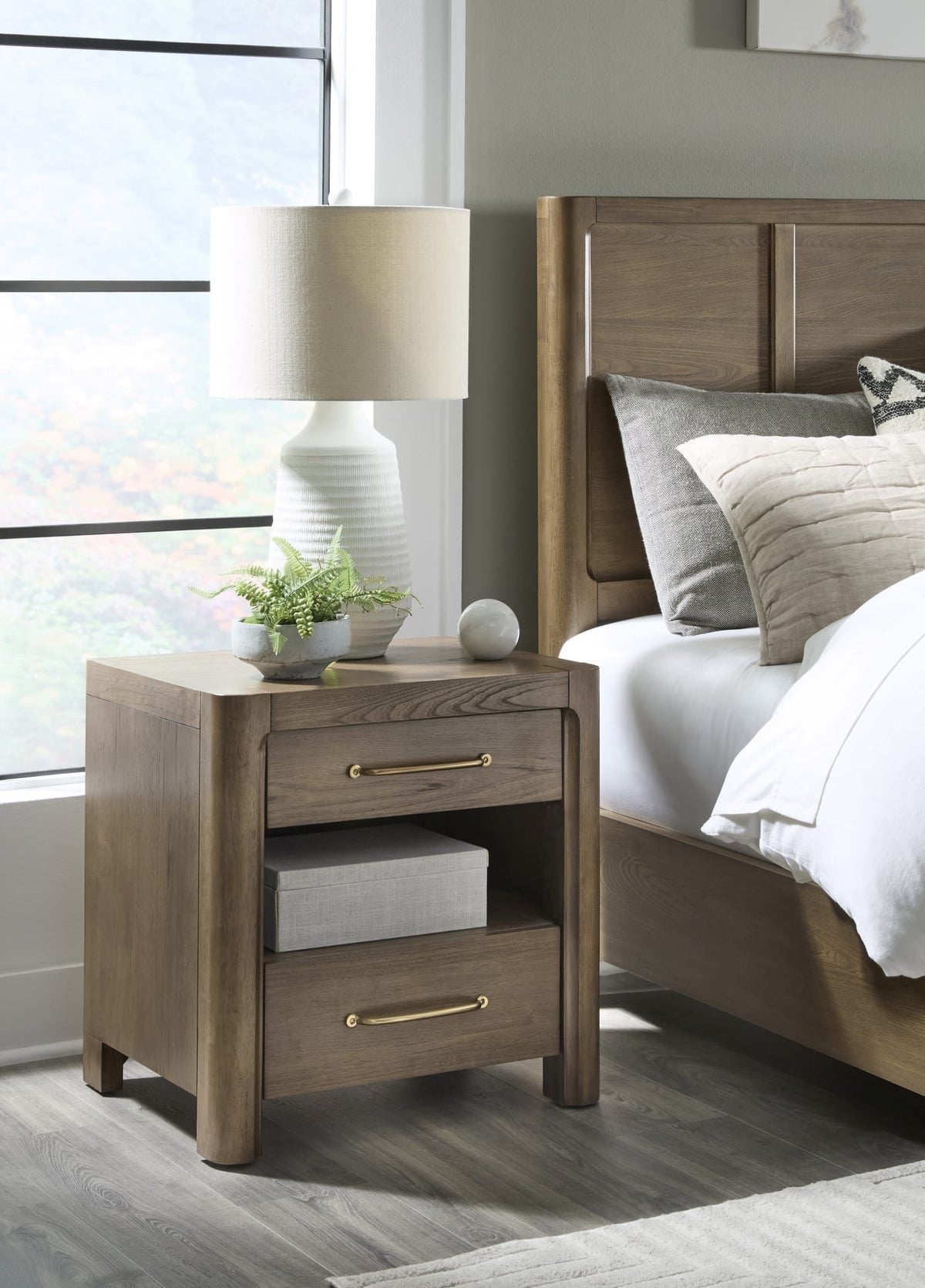 Morris - 3 Drawer Nightstand - Claystone