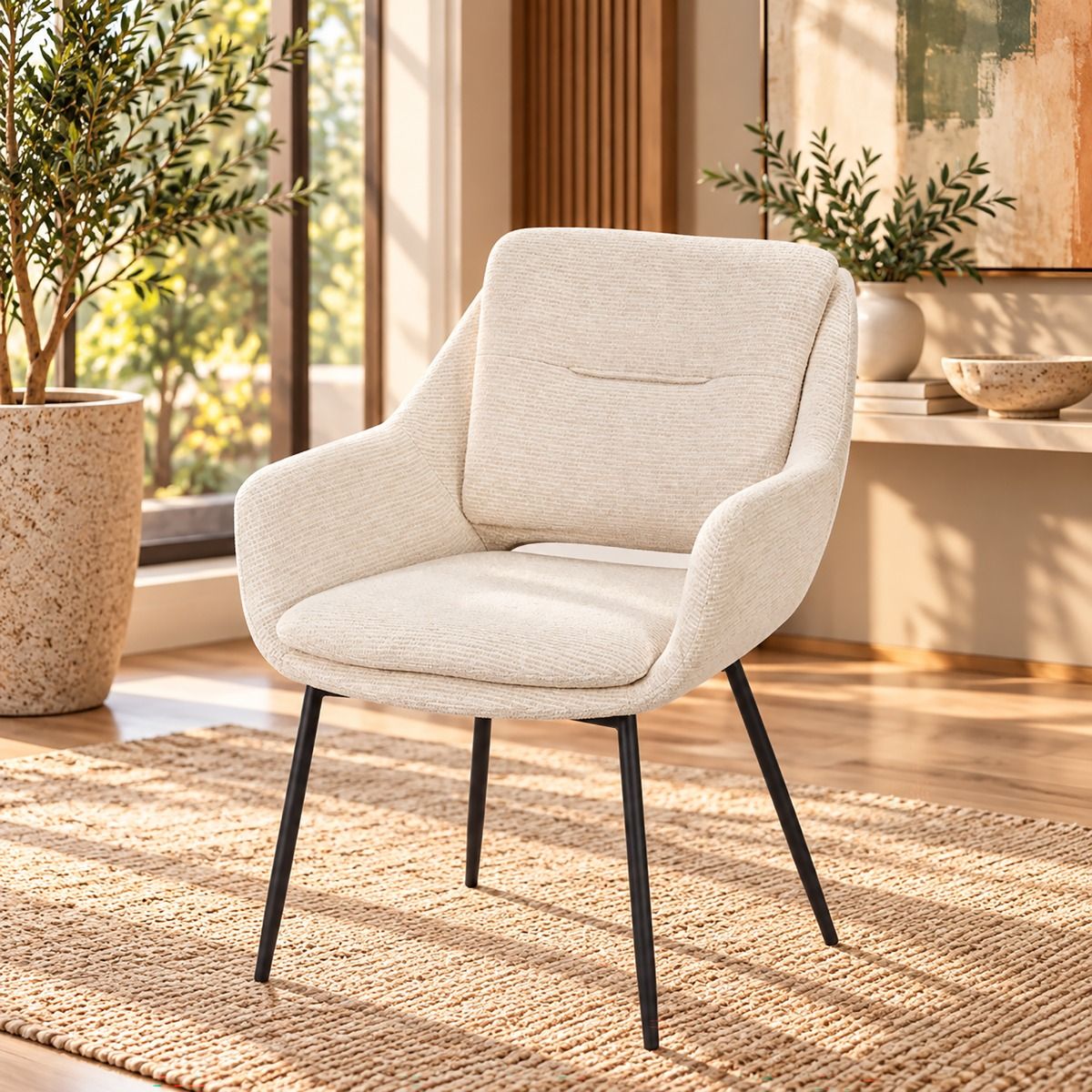 Bexley - Arm Chair (Set of 2) - Beige Linen