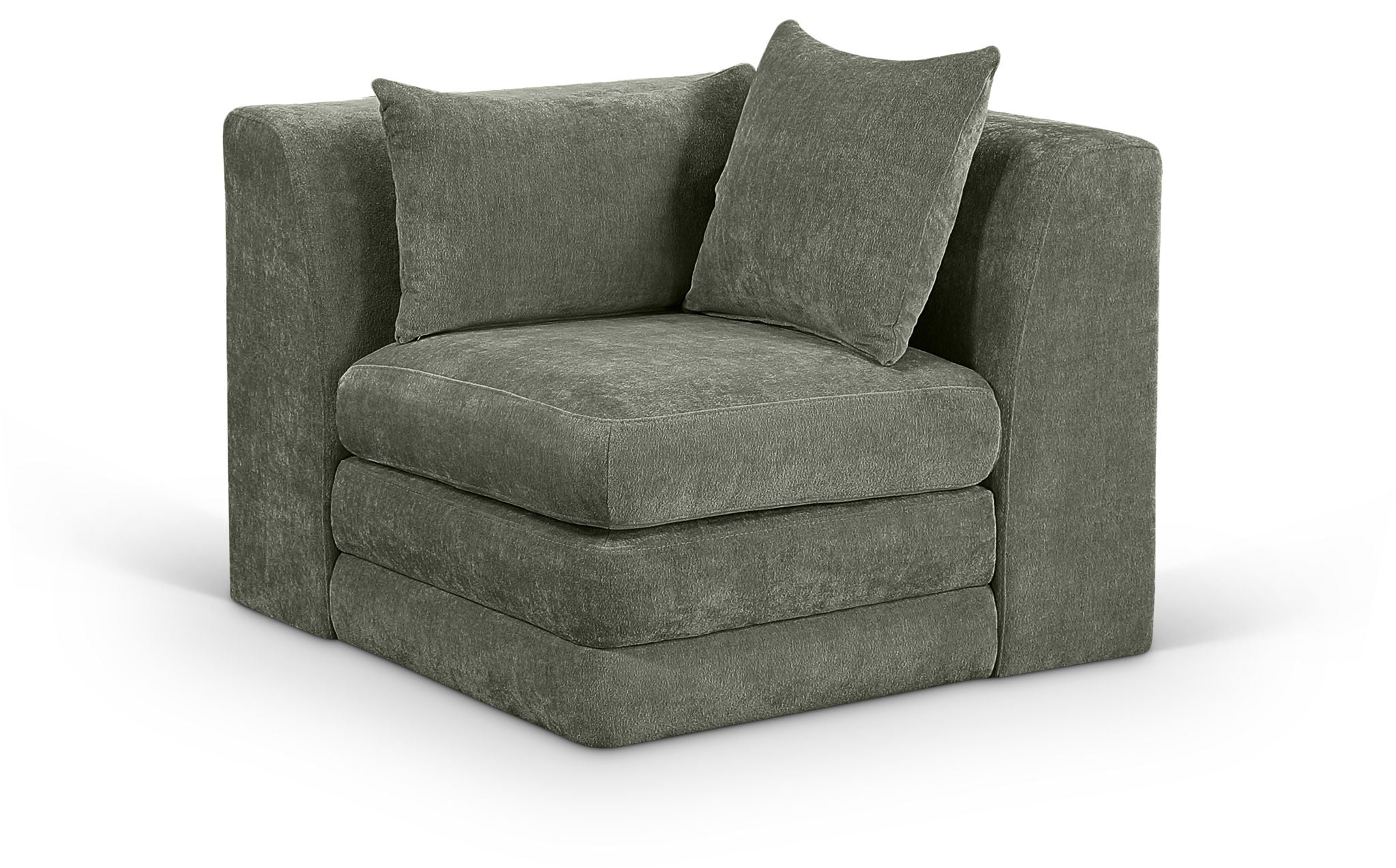 Stellar - Chenille Fabric Upholstered Modular Corner Chair - Urban Living Furniture (Los Angeles, CA)