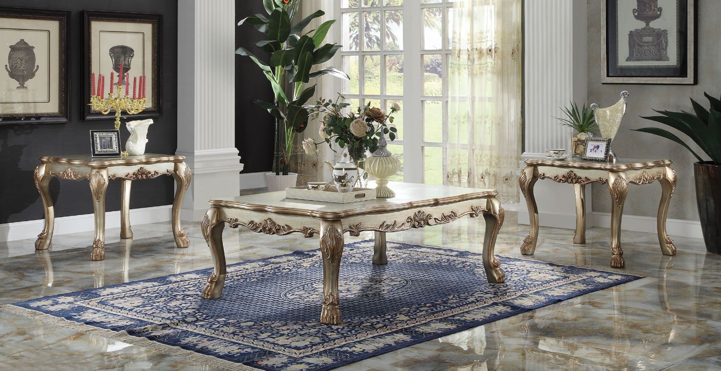 Dresden - Coffee Table - Gold Patina & Bone - Urban Living Furniture (Los Angeles, CA)