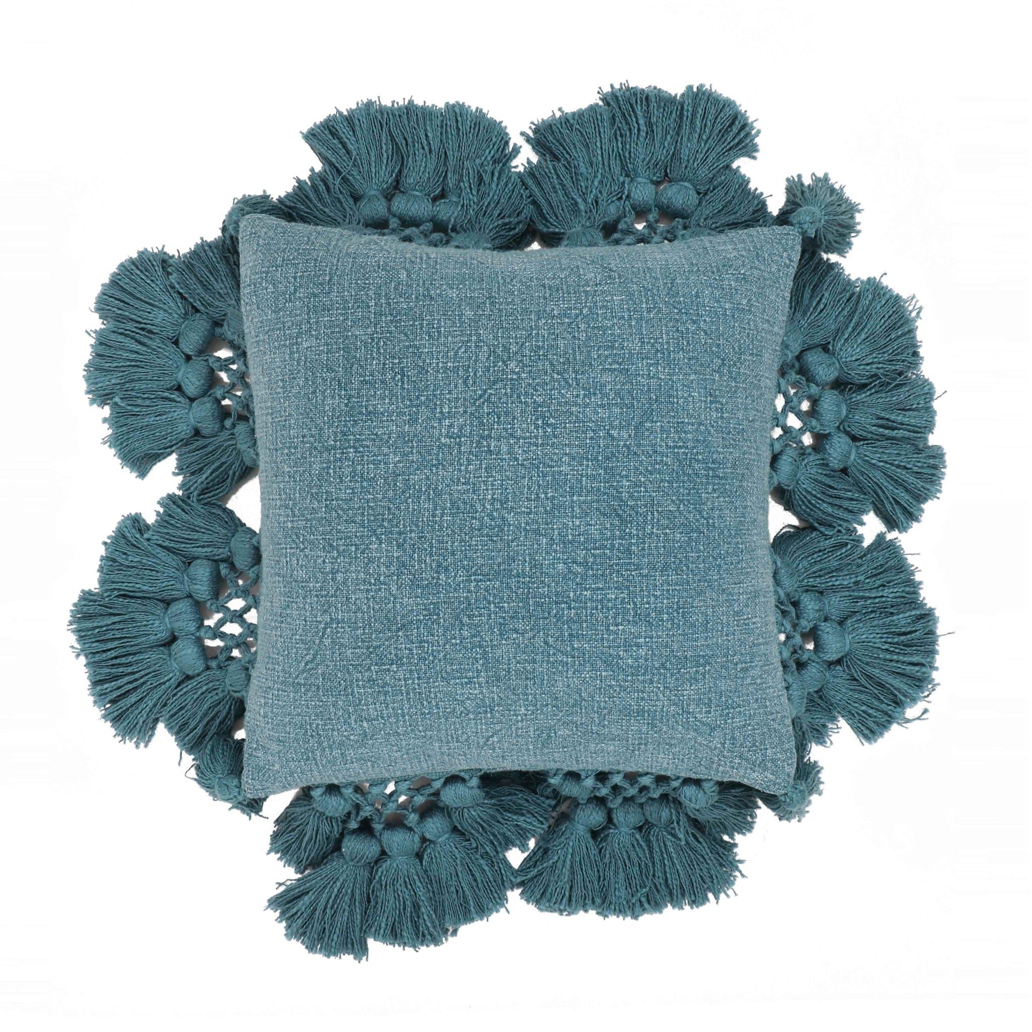 Stone Washed - Cotton Tasseled Pillow - Urban Living Furniture (Los Angeles, CA)