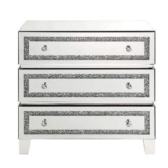Noralie - 32" Cabinet - Mirrored, Faux Diamonds - Urban Living Furniture (Los Angeles, CA)