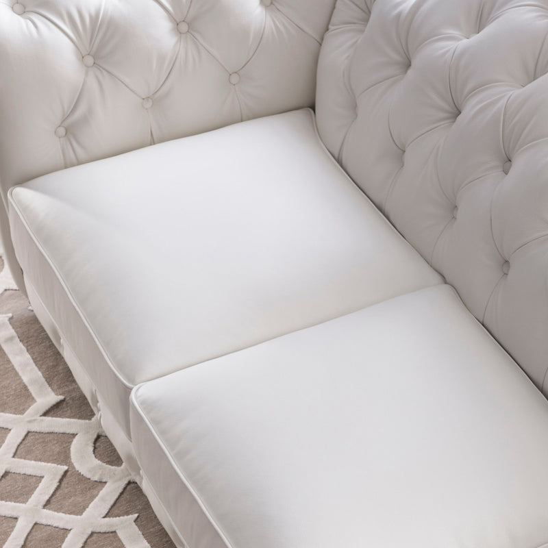Traditional Tufted Leather Chesterfield Nailhead Sofa - Urban Living Furniture (Los Angeles, CA)