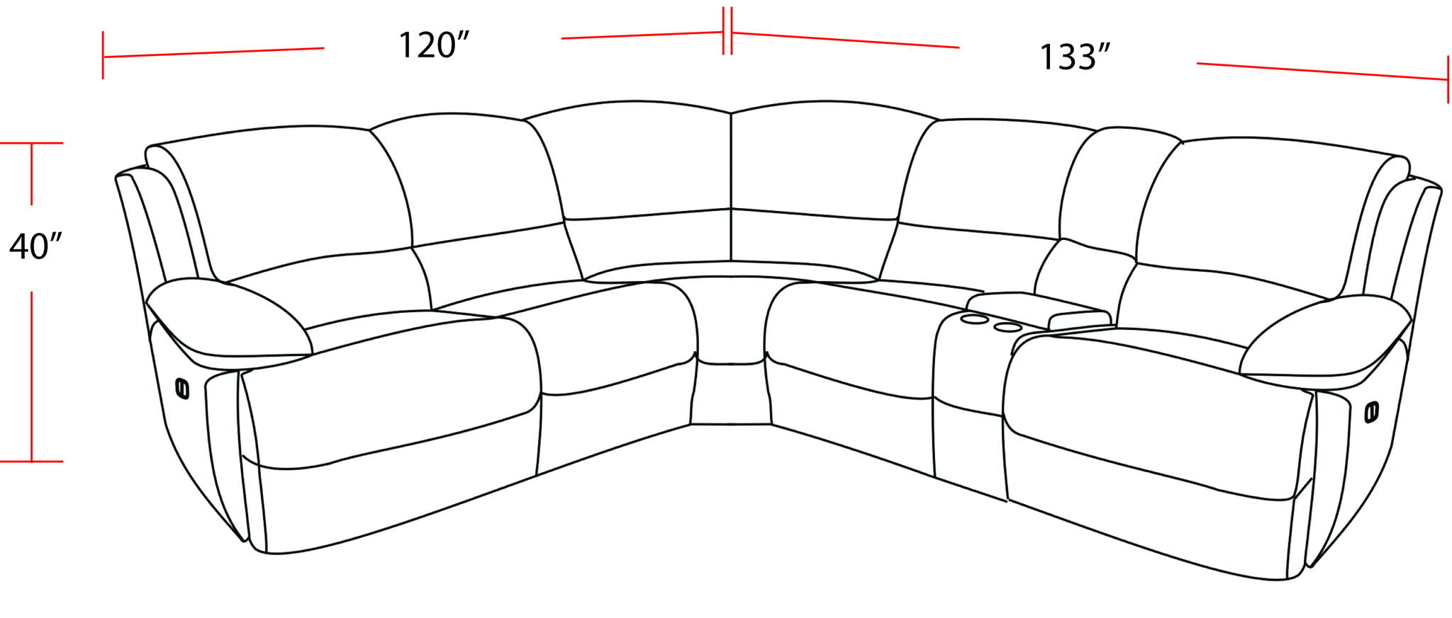 Spartacus - Power Reclining Sectional - Urban Living Furniture (Los Angeles, CA)