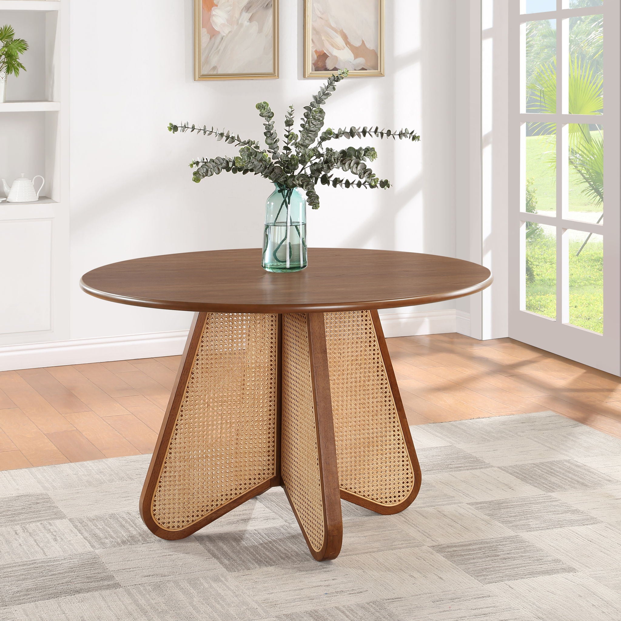 Butterfly - Solid Wood And Natural Cane Table - Urban Living Furniture (Los Angeles, CA)