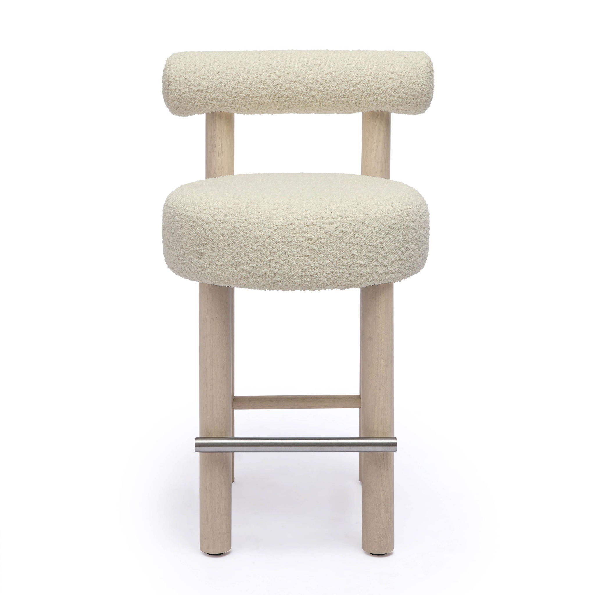 Carmel - Boucle and Solid Wood Counter Stool - Urban Living Furniture (Los Angeles, CA)