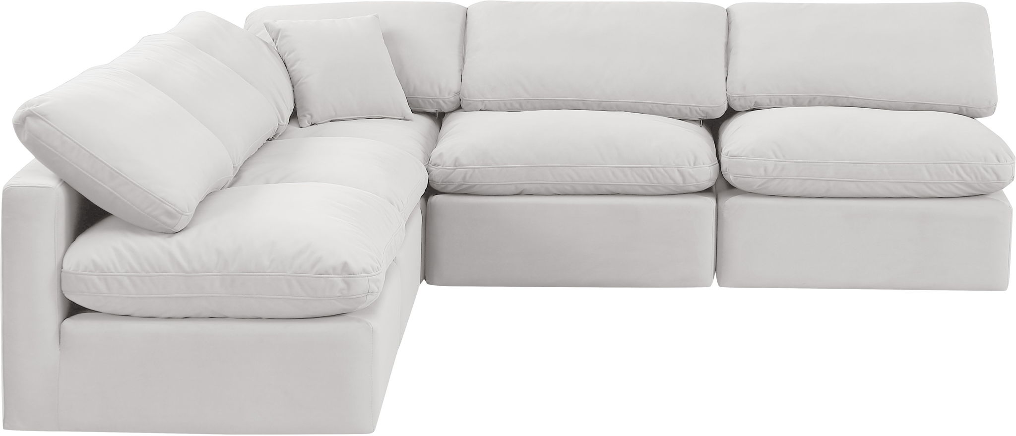 Indulge - Velvet 5 Piece Modular Corner Armless Sectional - Urban Living Furniture (Los Angeles, CA)
