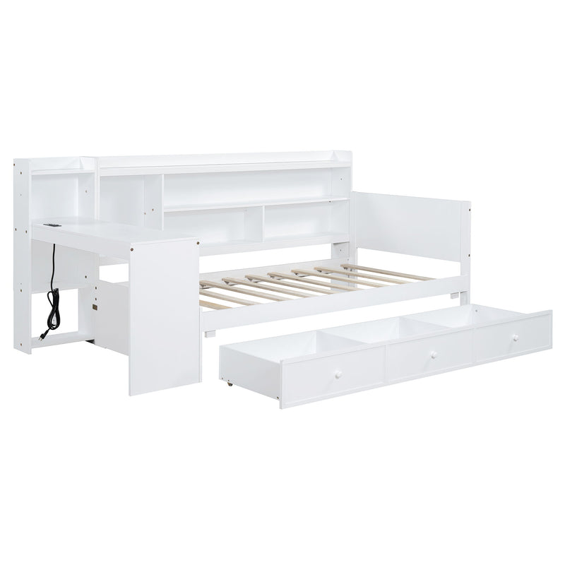 Daybed With 3 Drawers USB Ports And Desk - Urban Living Furniture (Los Angeles, CA)