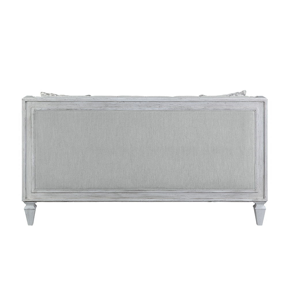 Katia - Loveseat With 2 Pillows - Light Gray Linen & Weathered White - Urban Living Furniture (Los Angeles, CA)