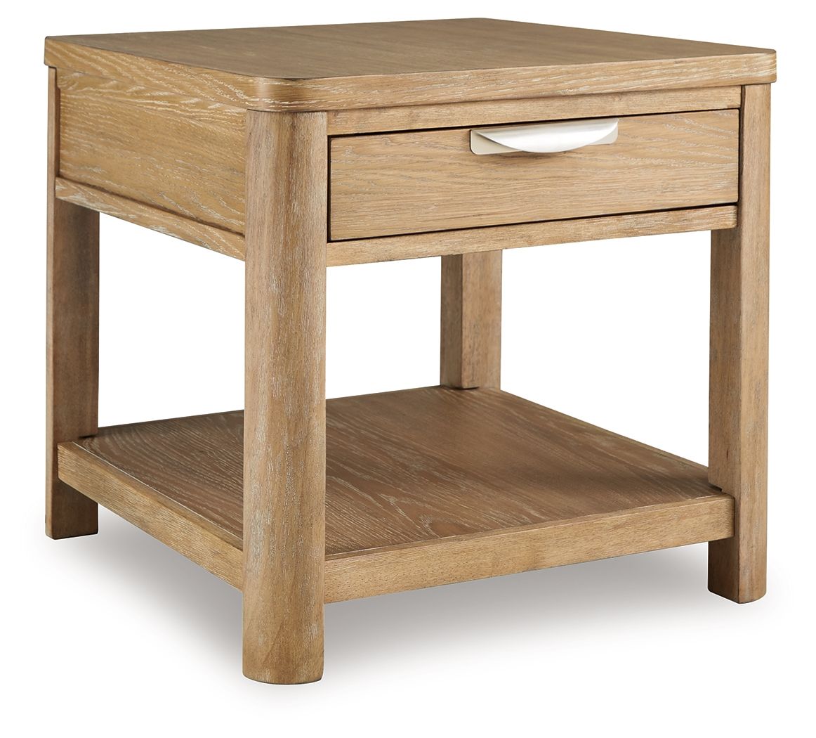 Rencott - Light Brown - Rectangular End Table - Urban Living Furniture (Los Angeles, CA)