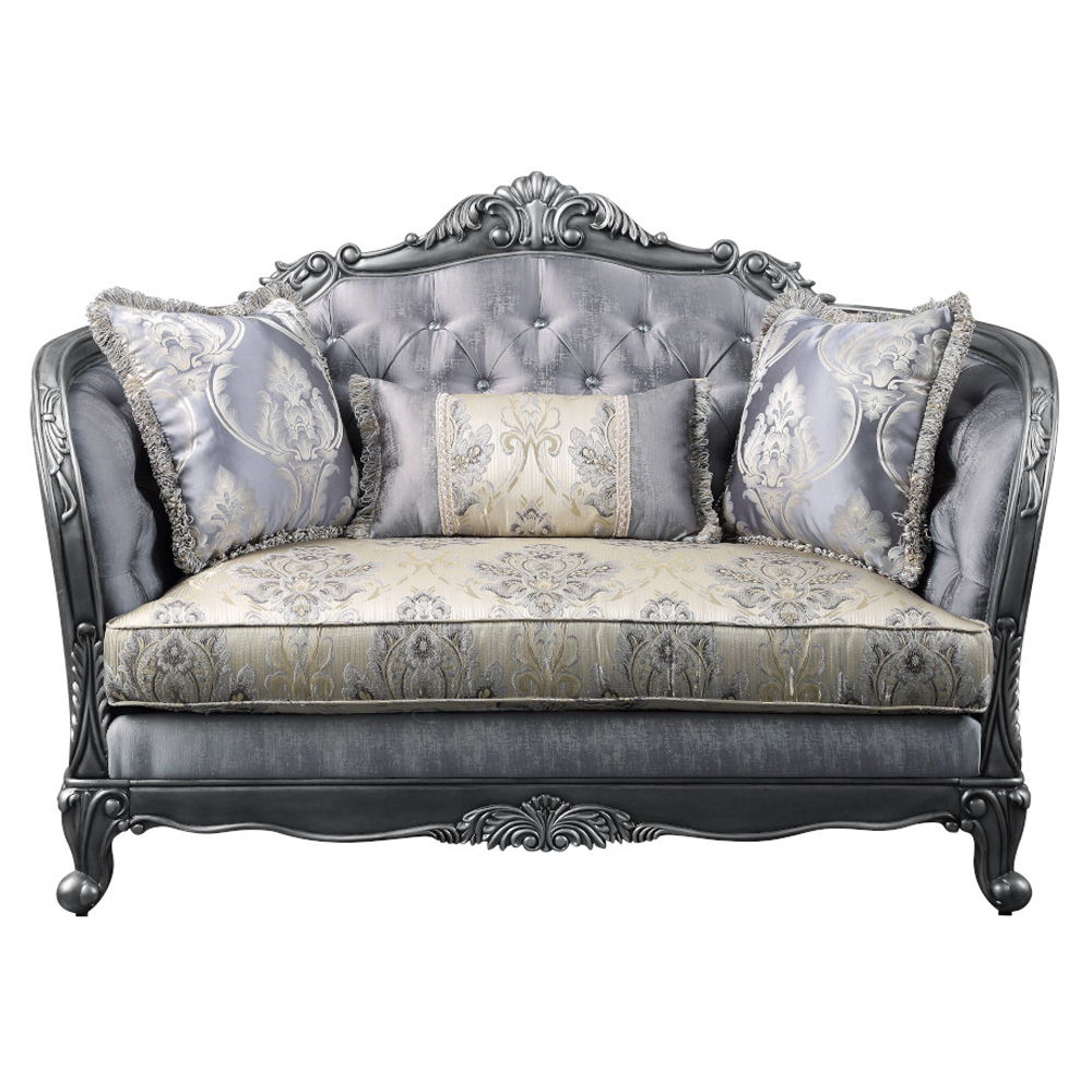 Ariadne - Loveseat With 3 Pillows - Fabric & Platinum - Urban Living Furniture (Los Angeles, CA)